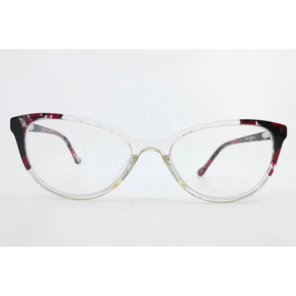 Hot Kiss HK97 CLR Eyeglasses Frames Burgundy Black Tortoise Clear Cat Eye